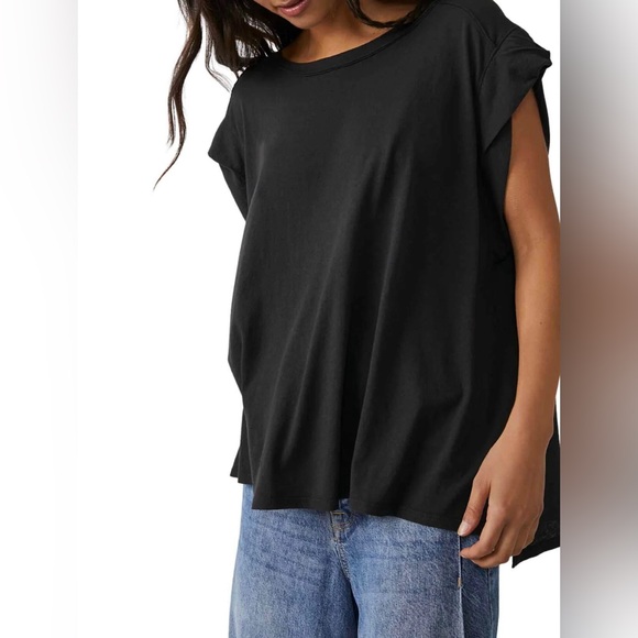 Free People We The Free Naomi Tee 28" pit to pit oversized NWT - Picture 5 of 9